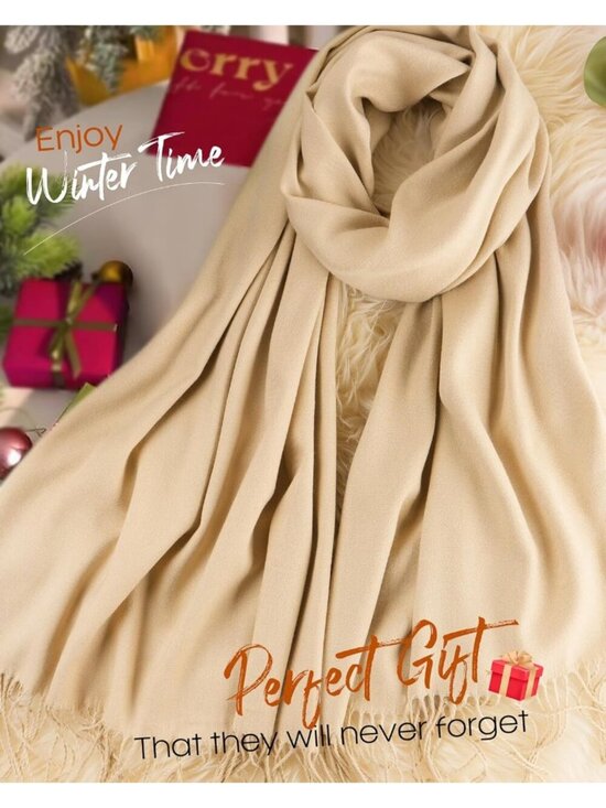 s-l1200.jpg Women  Light Khaki  Evening Dresses Scarf Blanket Shawl Wedding Gift
